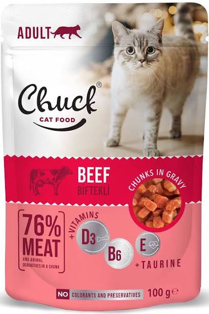Υγρή τροφή γάτας CHUCK Pouch Cat Beef 100gr