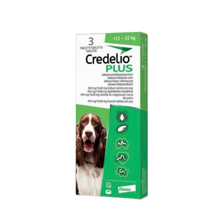 Credelio PLUS 450mg/16,88mg Μασώμενα δισκία για σκύλους (>11–22 kg)