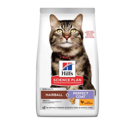 Hill's SP Adult Hairball & Perfect Coat Κοτόπουλο 1.