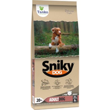 DOG FOOD SNIKY ADULT DOG WITH PORK 20KGR