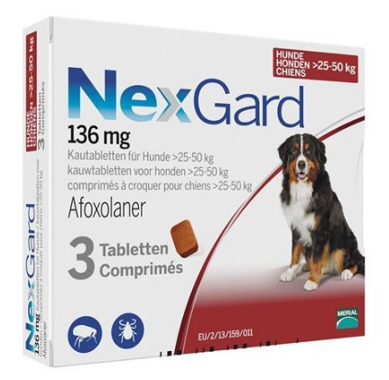 Το NexGard 25-50 kg (136 mg δισκίο 3  τεμάχια