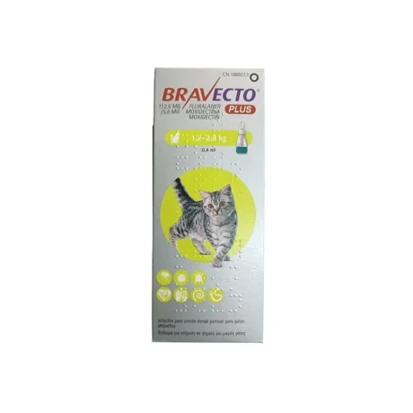 Bravecto Plus Spot On for Cat Small από 1.2 έως 2.8kg (1 αμπούλα 112.5mg)
