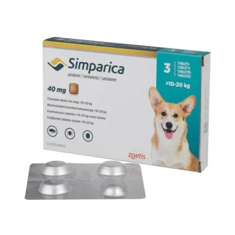 Simparica 40mg 10-20Kg Τεμάχια 3 Χάπια