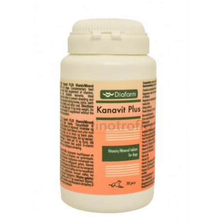Diafarm Kanavit Plus 50tbs, Συμπλήρωμα διατροφής σε δισκία με Βιταμίνες και Ιχνοστοιχεία για Σκύλους