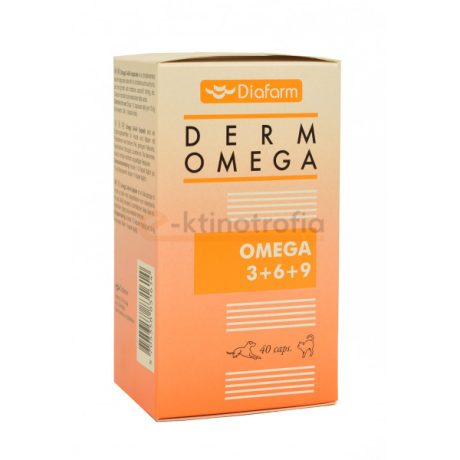 Diafarm Derm Omega 3+6+9 40caps, Συμπλήρωμα διατροφής για προβλήματα στο τρίχωμα για Γάτες & Σκύλους