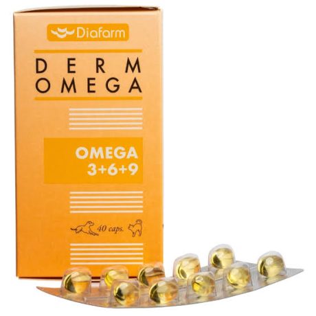Diafarm Derm Omega 3+6+9 40caps, Συμπλήρωμα διατροφής για προβλήματα στο τρίχωμα για Γάτες & Σκύλους