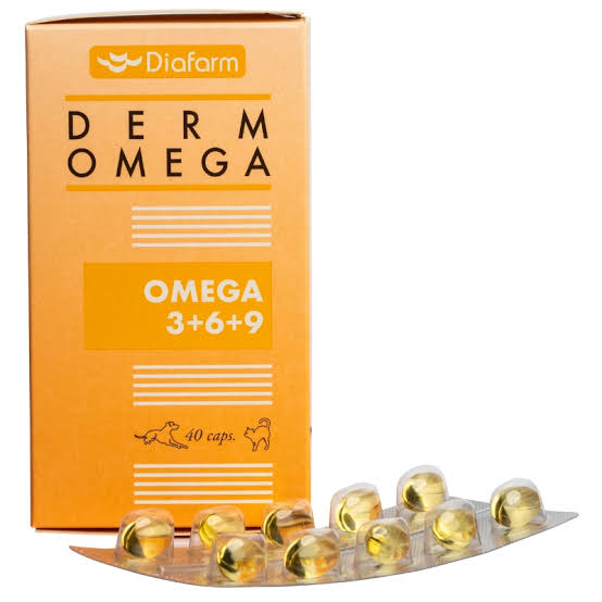 Diafarm Derm Omega 3+6+9 40caps, Συμπλήρωμα διατροφής για προβλήματα στο τρίχωμα για Γάτες & Σκύλους